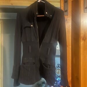 Lululemon Athletica Black Pinstripe Blazer